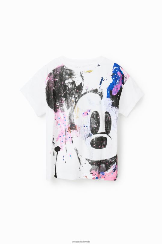 ropa 4802L1146 chica Desigual camiseta con salpicaduras de mickey mouse de disney - Desigual sale damen