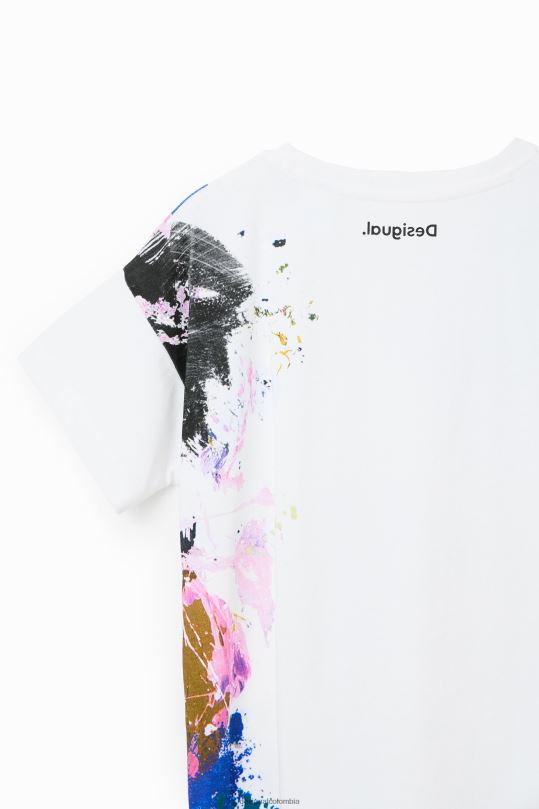 ropa 4802L1146 chica Desigual camiseta con salpicaduras de mickey mouse de disney - Desigual sale damen