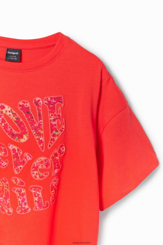 ropa 4802L1704 chica Desigual camiseta oversize con mensaje - Desigual Colombia Medellín