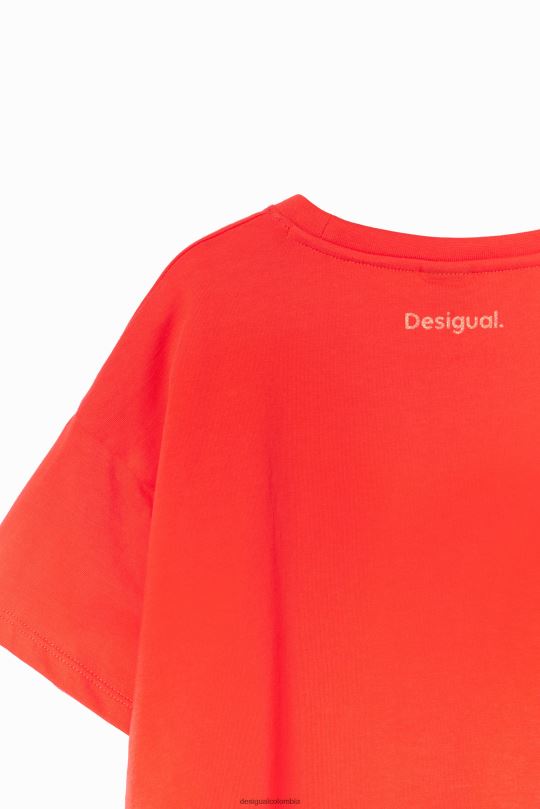 ropa 4802L1704 chica Desigual camiseta oversize con mensaje - Desigual Colombia Medellín