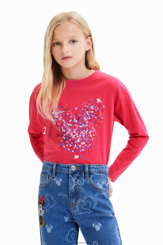ropa 4802L1716 chica Desigual camiseta mickey mouse corazon - Desigual shop