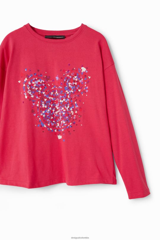 ropa 4802L1716 chica Desigual camiseta mickey mouse corazon - Desigual shop