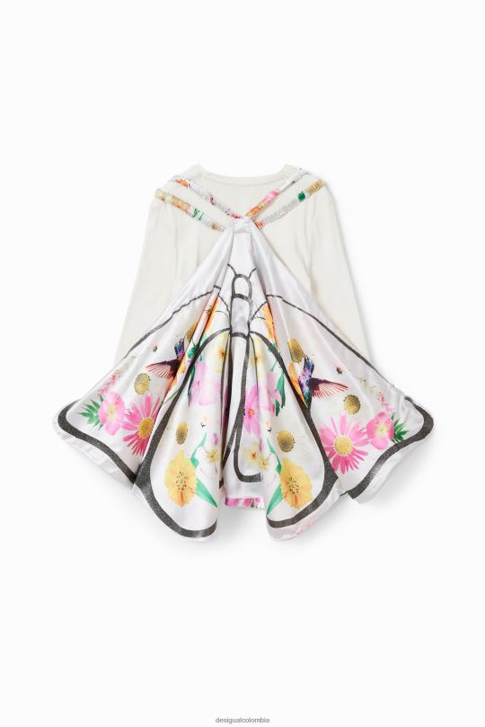 Desigual Colombia pagina oficial - ropa 4802L1718 chica Desigual camiseta de canalé con alas de mariposa