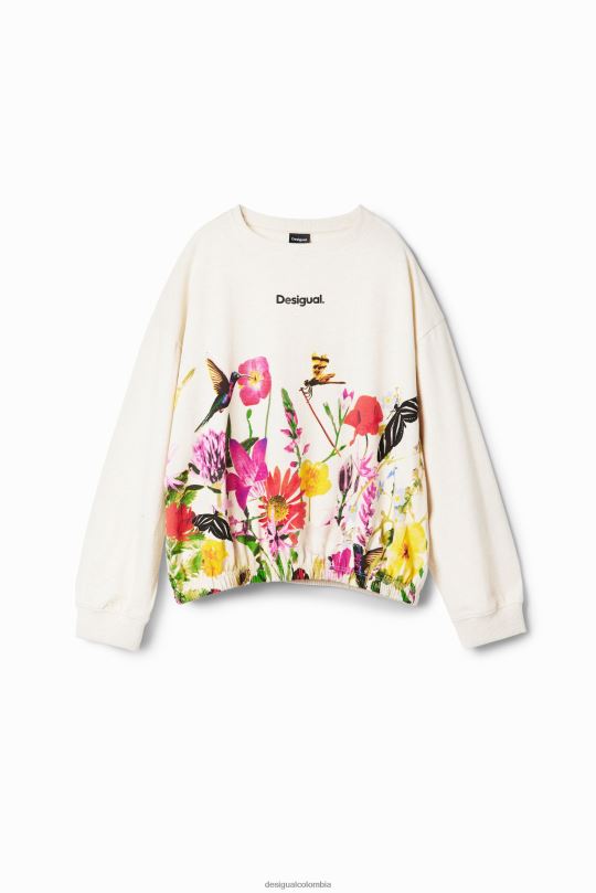 Desigual Colombia bolsos - ropa 4802L1723 chica Desigual camiseta con mangas abullonadas y estampado floral