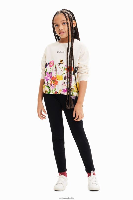 Desigual Colombia bolsos - ropa 4802L1723 chica Desigual camiseta con mangas abullonadas y estampado floral