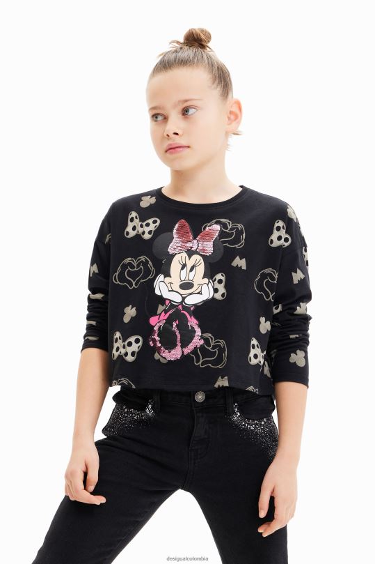 ropa 4802L1744 chica Desigual camiseta minnie mouse con lentejuelas - Desigual sale damen