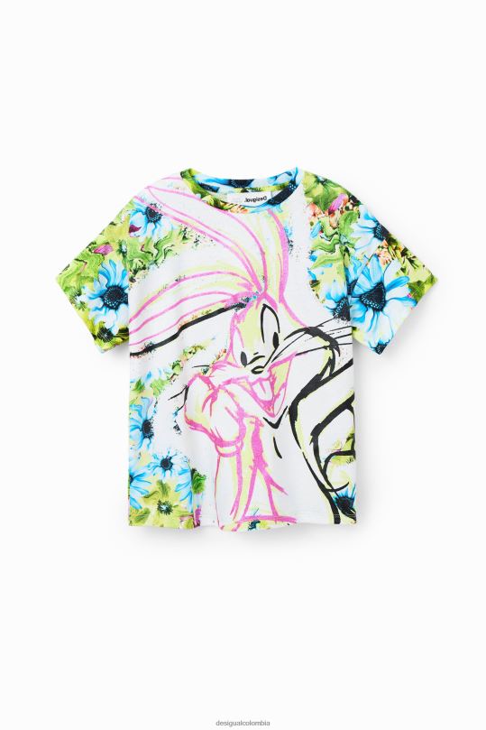 Desigual Colombia pagina oficial - ropa 4802L1763 chica Desigual camiseta con estampado floral de bugs bunny