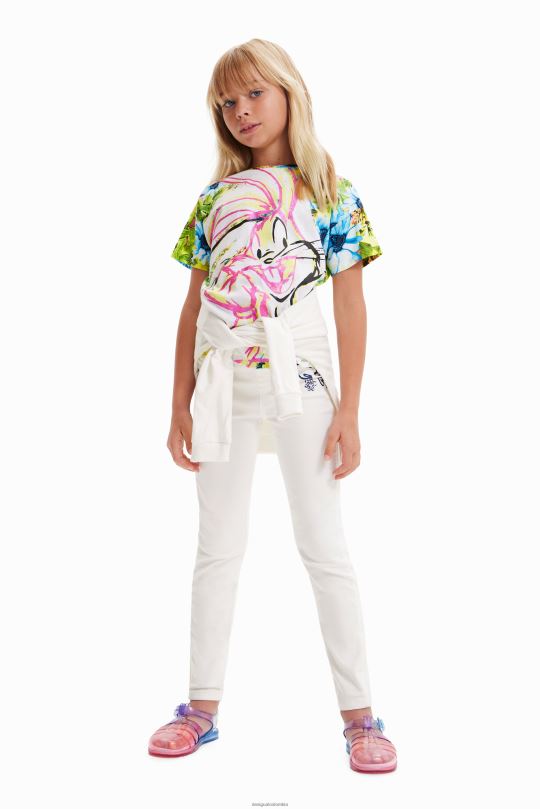 Desigual Colombia pagina oficial - ropa 4802L1763 chica Desigual camiseta con estampado floral de bugs bunny