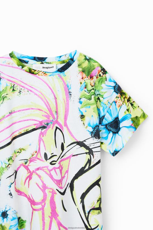 Desigual Colombia pagina oficial - ropa 4802L1763 chica Desigual camiseta con estampado floral de bugs bunny