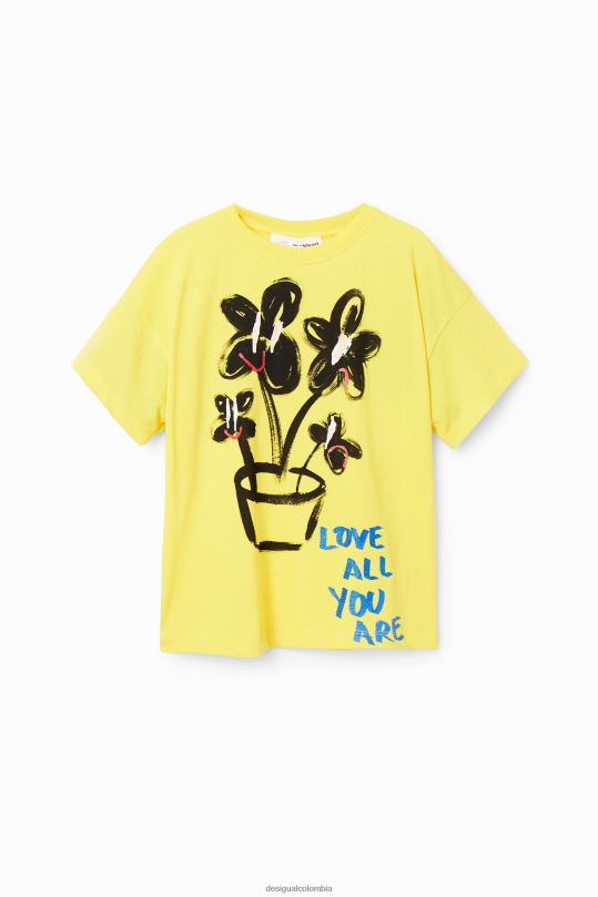 Desigual Colombia bolsos - ropa 4802L1783 chica Desigual camiseta de manga corta con planta