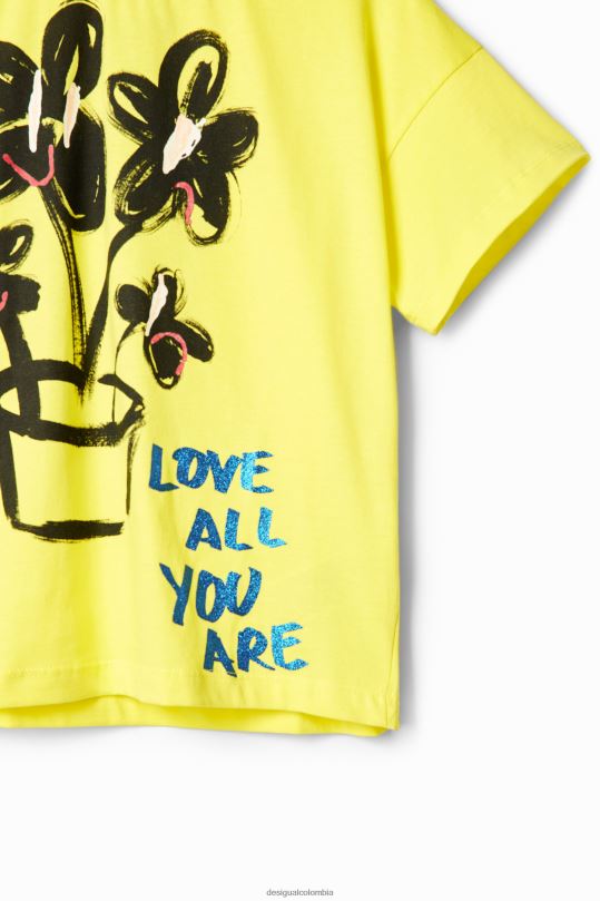 Desigual Colombia bolsos - ropa 4802L1783 chica Desigual camiseta de manga corta con planta