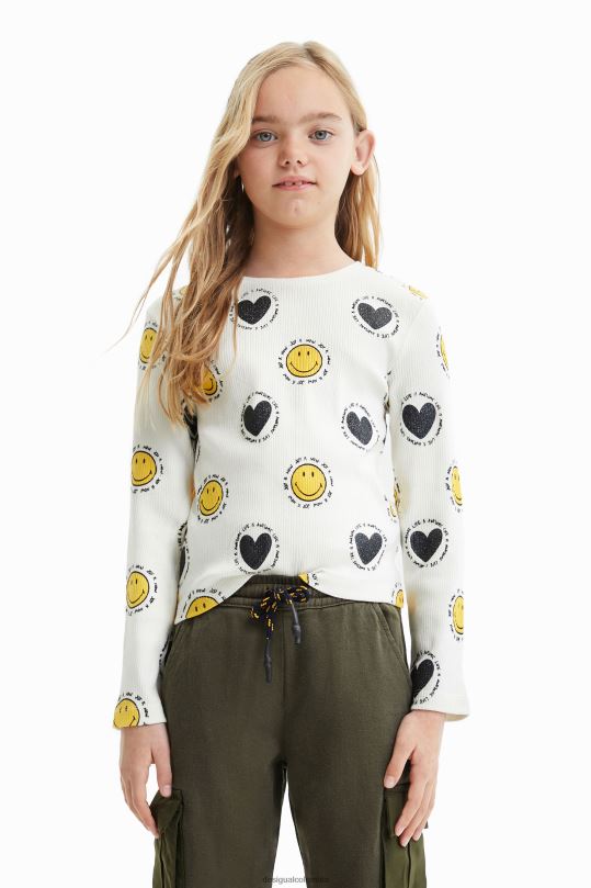 ropa 4802L1808 chica Desigual camiseta smiley y corazones - Desigual Colombia Medellín
