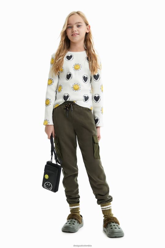 ropa 4802L1808 chica Desigual camiseta smiley y corazones - Desigual Colombia Medellín