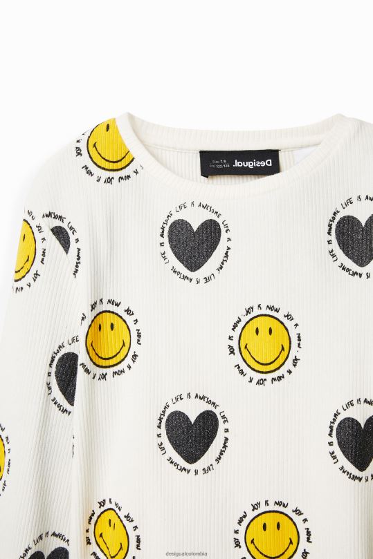 ropa 4802L1808 chica Desigual camiseta smiley y corazones - Desigual Colombia Medellín