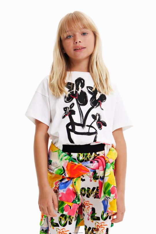 Desigual Colombia pagina oficial - ropa 4802L1811 chica Desigual camiseta de manga corta con planta