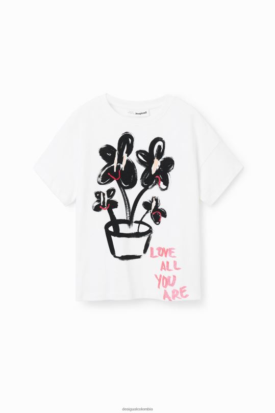 Desigual Colombia pagina oficial - ropa 4802L1811 chica Desigual camiseta de manga corta con planta