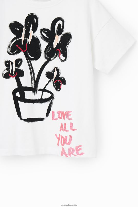 Desigual Colombia pagina oficial - ropa 4802L1811 chica Desigual camiseta de manga corta con planta