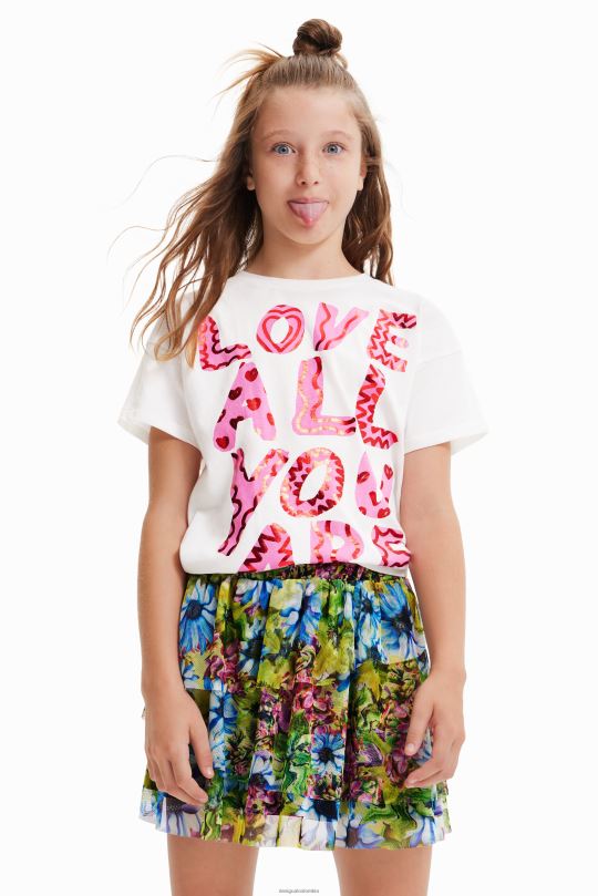 Desigual Colombia bolsos - ropa 4802L1813 chica Desigual camiseta con texto brillante