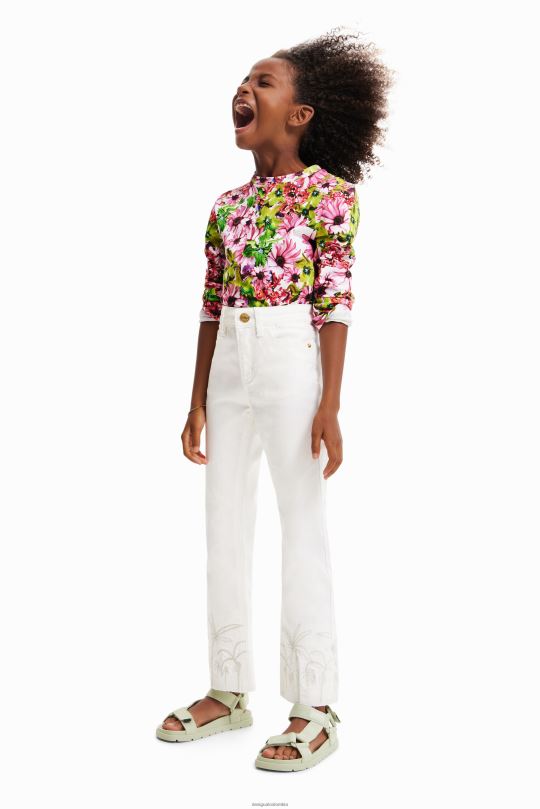 ropa 4802L1843 chica Desigual camiseta floral multicolor - Desigual Colombia rebajas