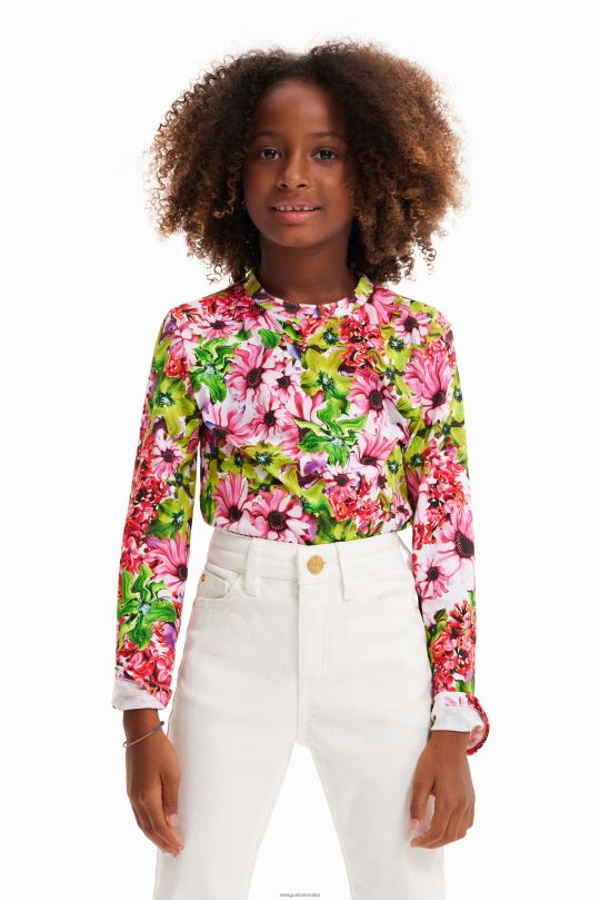 ropa 4802L1843 chica Desigual camiseta floral multicolor - Desigual Colombia rebajas