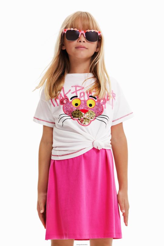 ropa 4802L1859 chica Desigual camiseta pantera rosa con lentejuelas - Desigual sale damen