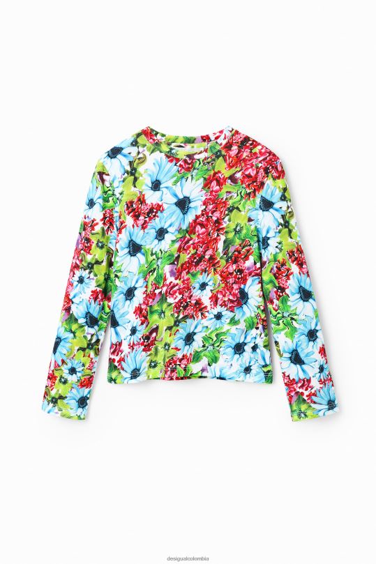 ropa 4802L1871 chica Desigual camiseta floral multicolor - Desigual sales online