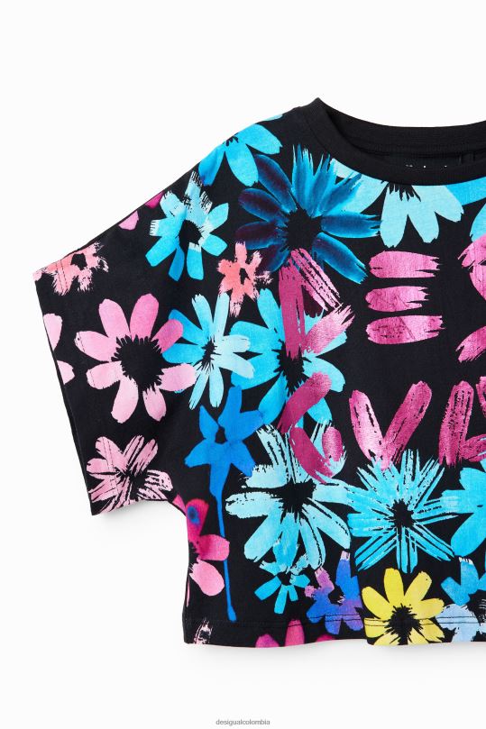 ropa 4802L1879 chica Desigual camiseta corta con estampado floral - Desigual shop