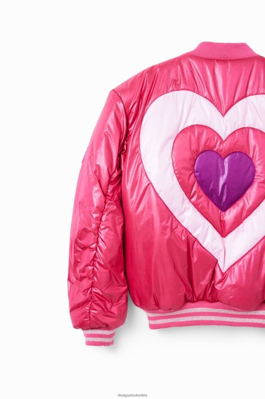 ropa 4802L1769 chica Desigual chaqueta bomber acolchada con corazones - Desigual Colombia rebajas