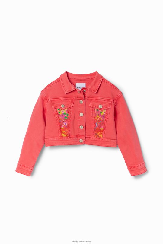 ropa 4802L1775 chica Desigual chaqueta estilo camionero de mezclilla con parche - Desigual sales online