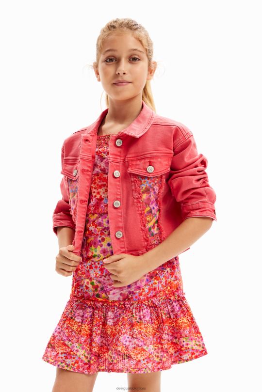 ropa 4802L1775 chica Desigual chaqueta estilo camionero de mezclilla con parche - Desigual sales online