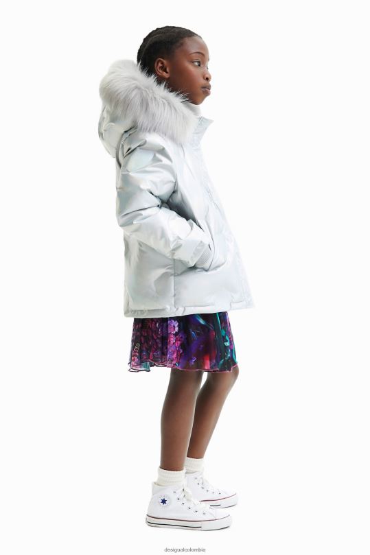 Desigual Colombia - ropa 4802L1844 chica Desigual chaqueta corta metalizada acolchada