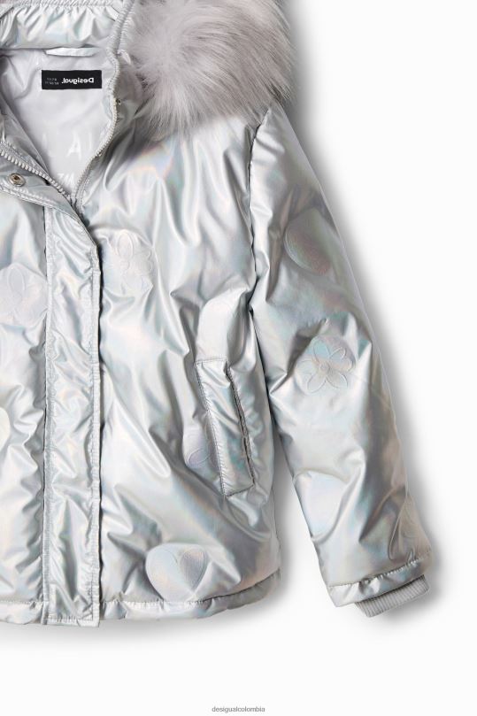 Desigual Colombia - ropa 4802L1844 chica Desigual chaqueta corta metalizada acolchada