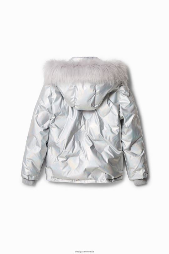 Desigual Colombia - ropa 4802L1844 chica Desigual chaqueta corta metalizada acolchada
