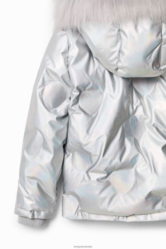 Desigual Colombia - ropa 4802L1844 chica Desigual chaqueta corta metalizada acolchada