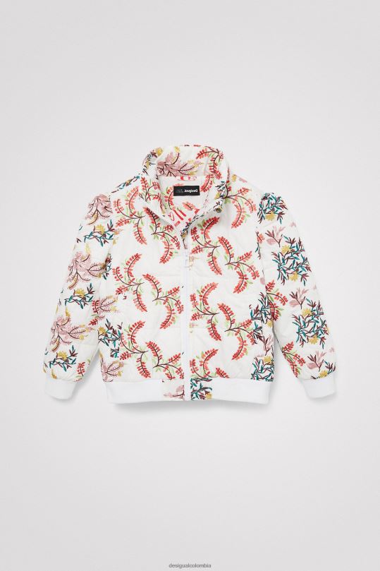 ropa 4802L1885 chica Desigual chaqueta acolchada con estampado floral - Desigual Colombia rebajas
