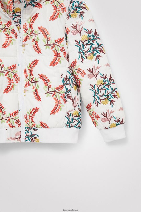 ropa 4802L1885 chica Desigual chaqueta acolchada con estampado floral - Desigual Colombia rebajas