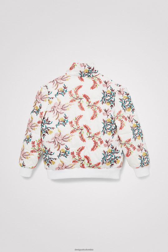 ropa 4802L1885 chica Desigual chaqueta acolchada con estampado floral - Desigual Colombia rebajas