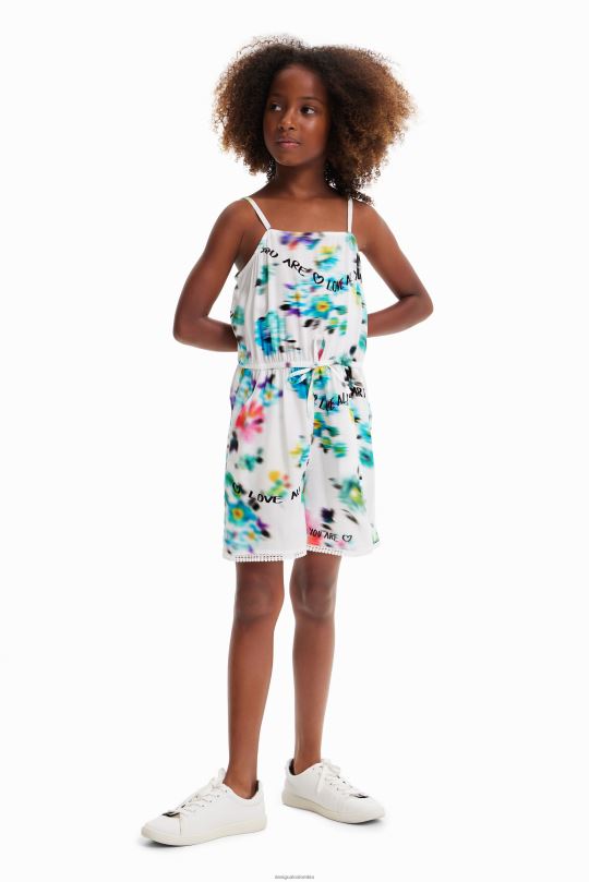 ropa 4802L1157 chica Desigual mono corto con tiras - Desigual Colombia Medellín