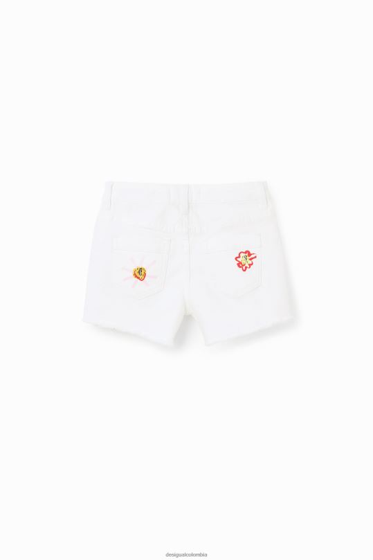 ropa 4802L1159 chica Desigual pantalones cortos de mezclilla de sol - Desigual shop