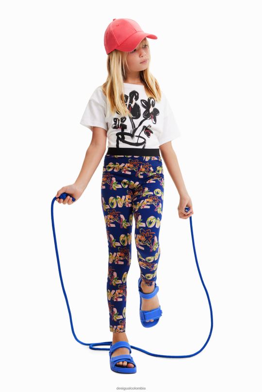 Desigual Colombia pagina oficial - ropa 4802L1703 chica Desigual legging de flores de amor
