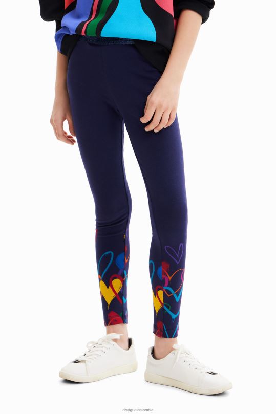 Desigual Colombia - ropa 4802L1705 chica Desigual leggins largos con forma de corazón
