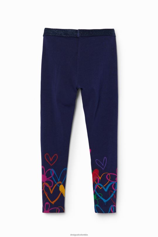 Desigual Colombia - ropa 4802L1705 chica Desigual leggins largos con forma de corazón