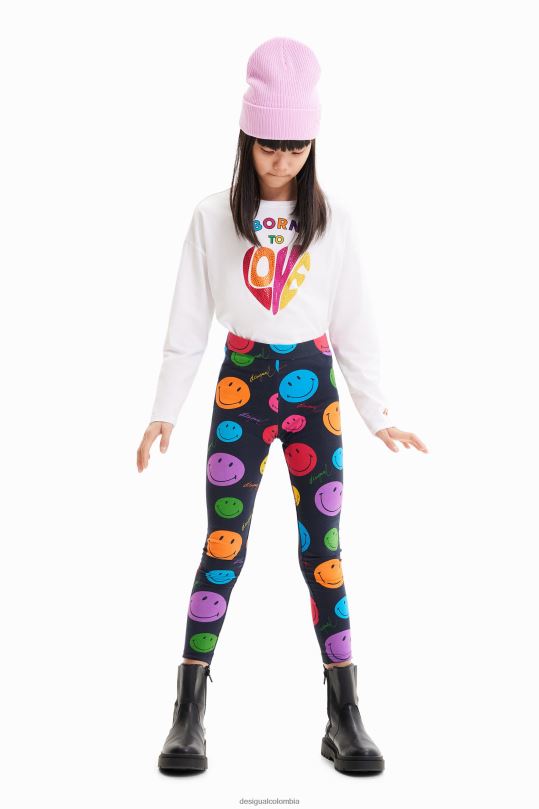 Desigual Colombia bolsos - ropa 4802L1706 chica Desigual leggings largos sonrientes