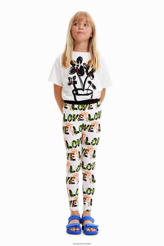 blusas Desigual bogota - ropa 4802L1710 chica Desigual legging de flores de amor