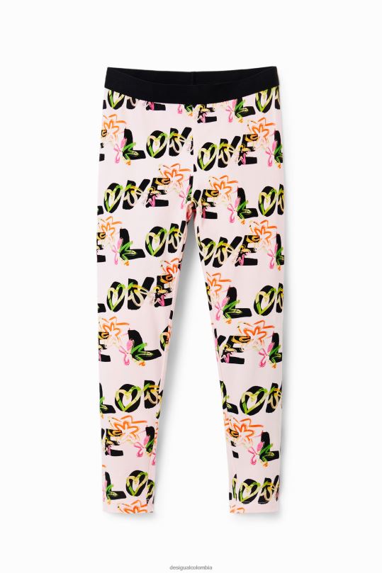 ropa 4802L1733 chica Desigual legging de flores de amor - Desigual sales online