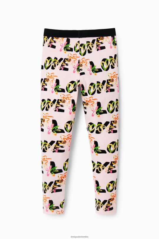ropa 4802L1733 chica Desigual legging de flores de amor - Desigual sales online