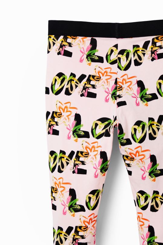 ropa 4802L1733 chica Desigual legging de flores de amor - Desigual sales online