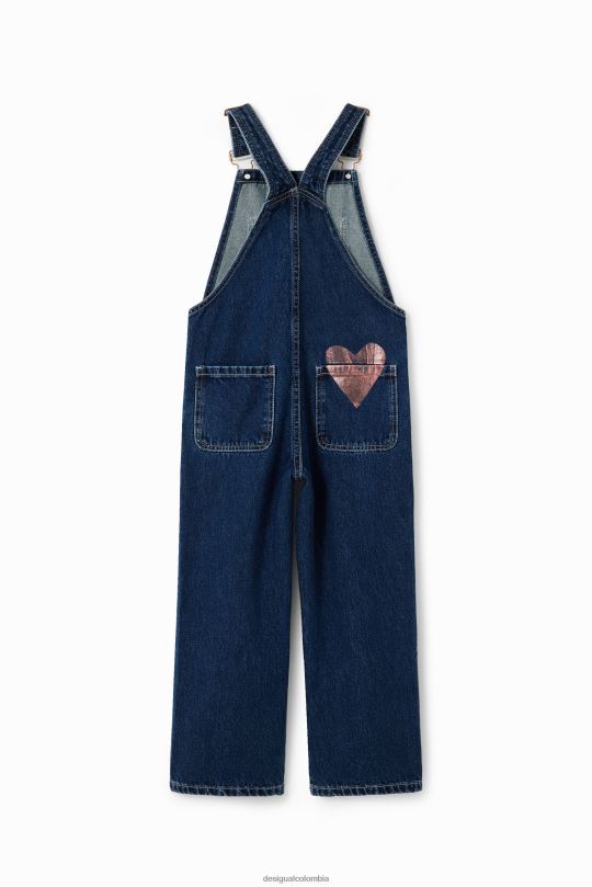 ropa 4802L1776 chica Desigual peto de mezclilla con forma de corazón - Desigual sales online