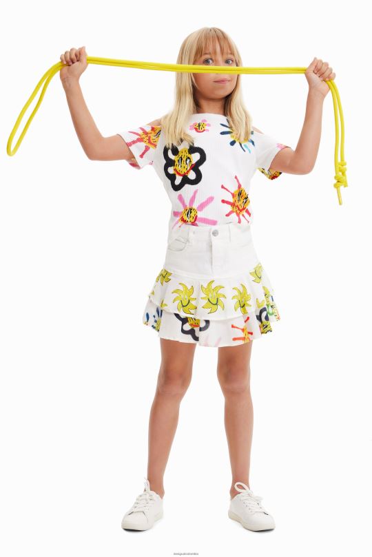 blusas Desigual bogota - ropa 4802L1815 chica Desigual minifalda vaquera con volantes