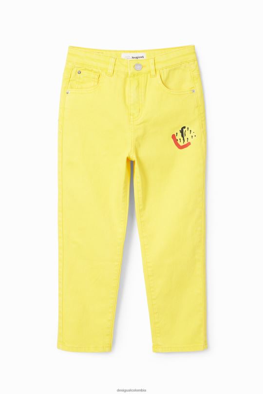Desigual Colombia pagina oficial - ropa 4802L1840 chica Desigual jeans rectos artísticos